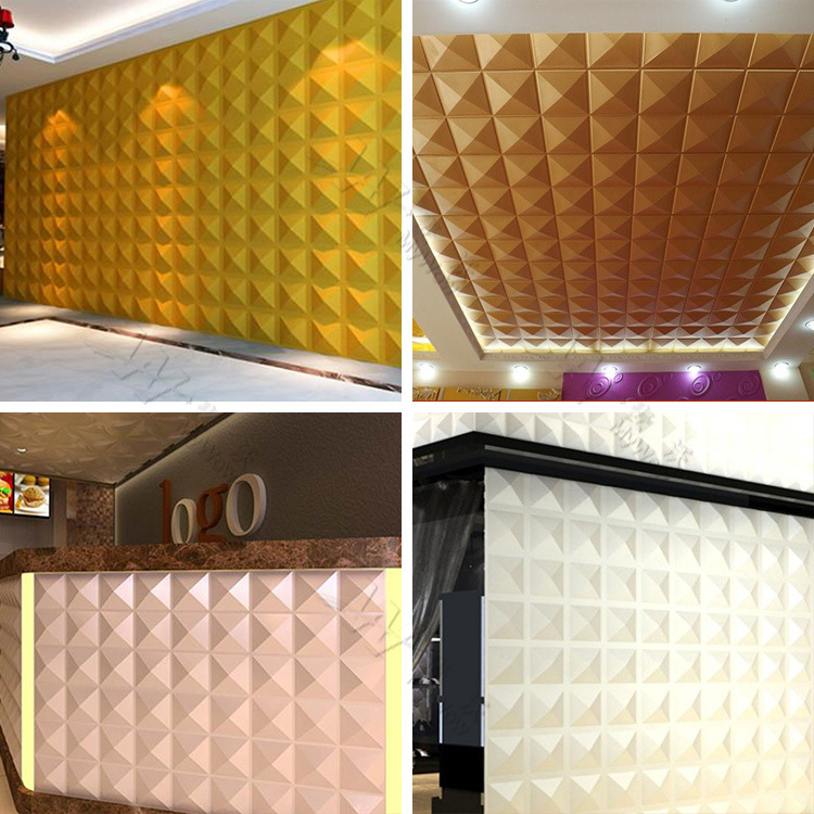 3d Modern Wall Panel Plastic Cladding / Vinyl Cladding