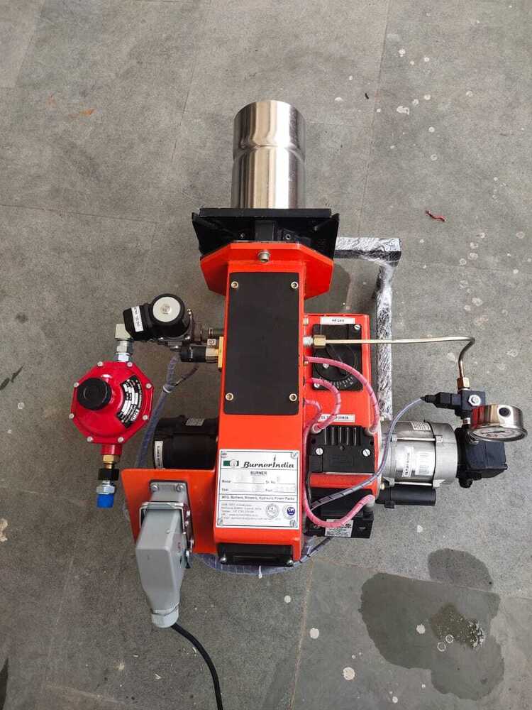 Gas Burner - Cast Iron, Standard Size, Orange Color | High Pressure, New Condition, Industrial Use, Adjustable Combustion Head, Modulating Version with PID Controller