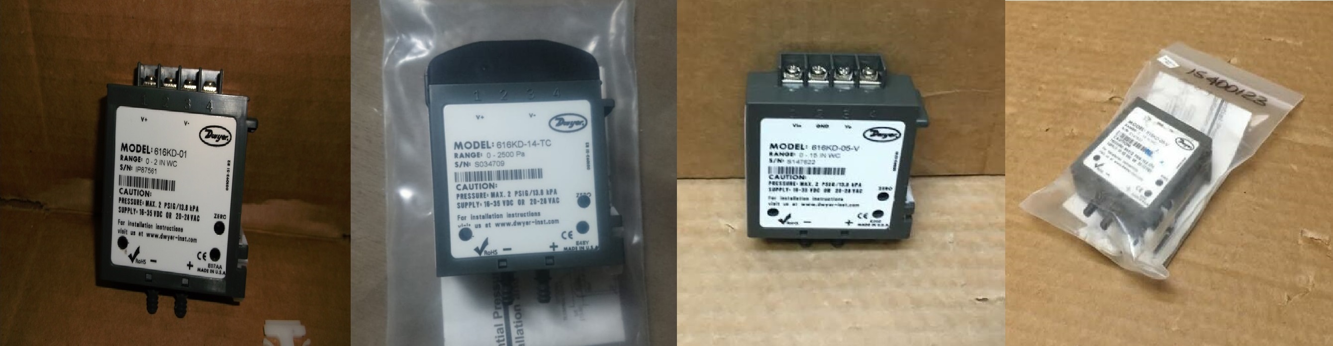 Dwyer 616kd-b-06-v Differential Pressure Transmitter Accuracy: +/- 1.0% %