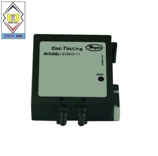 Dwyer Differential Pressure Transmitter - Black Plastic, 0-25" W.c. Range, +/- 1.0% Fs Accuracy | One-touch Digital Calibration, 4-20 Ma Output, Lightweight 1.8 Oz