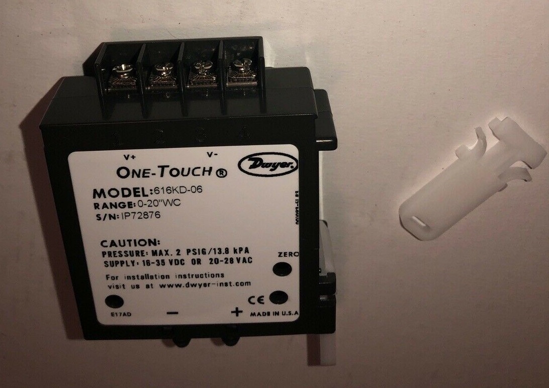 Dwyer 616kd-b-08-v Differential Pressure Transmitter Accuracy: +/- 1.0% %