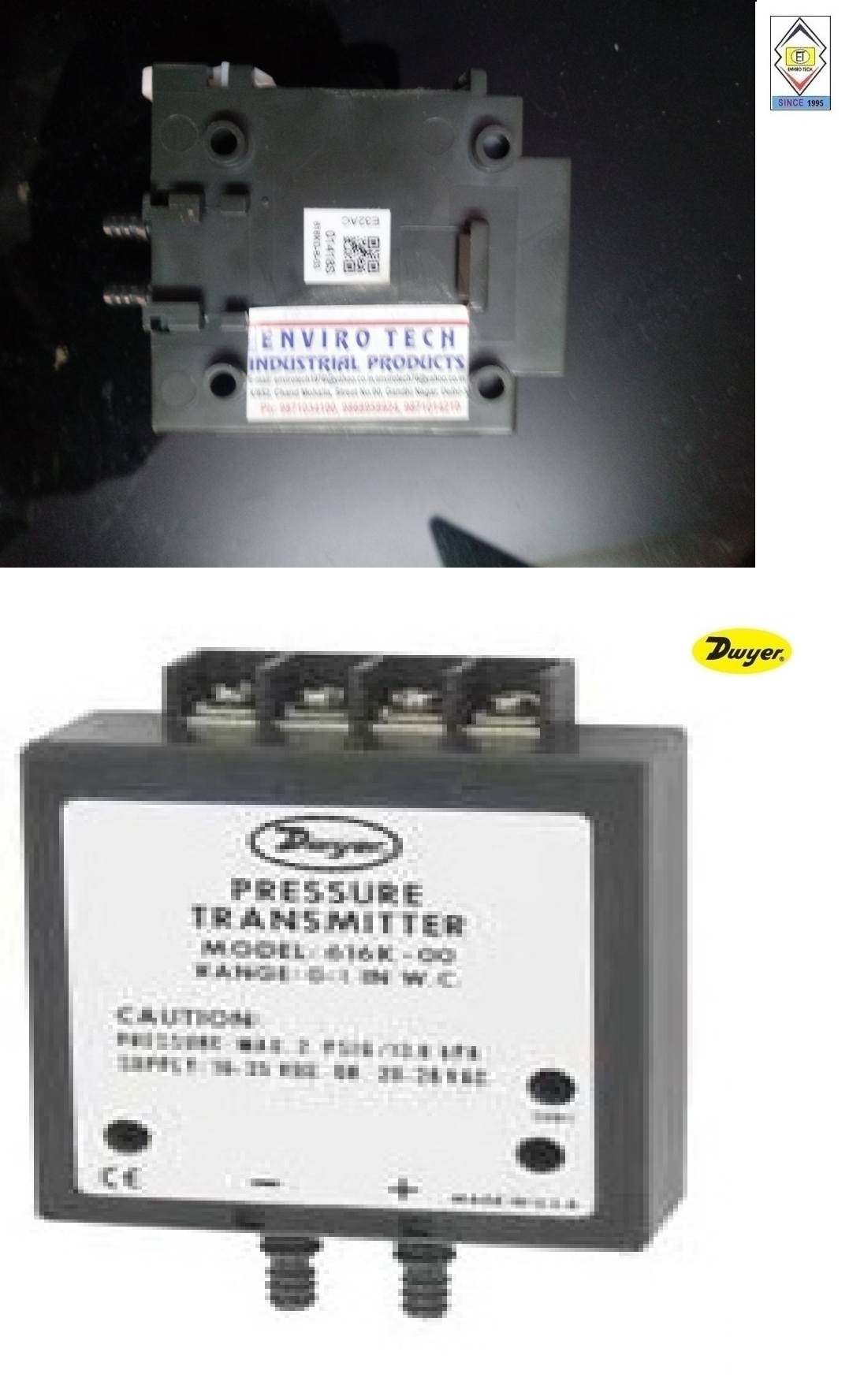 Dwyer 616kd-b-10 Differential Pressure Transmitter Accuracy: +/- 1.0% Fs %