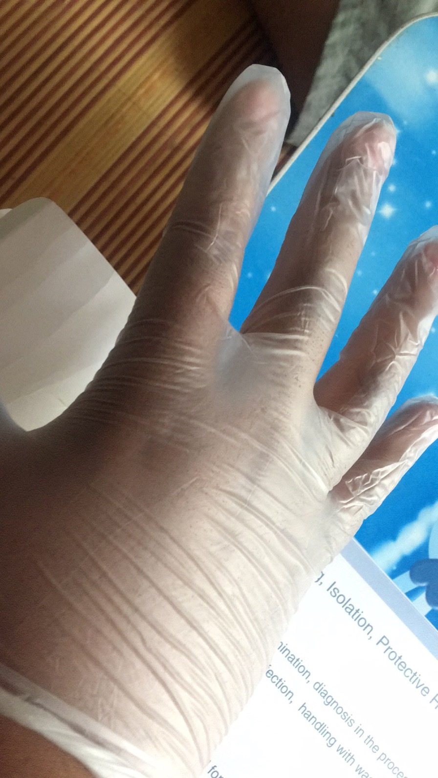 Pvc Gloves - Medium Size, 24cm Length | Blue Color, 0.15mm Thickness, 100 Pairs