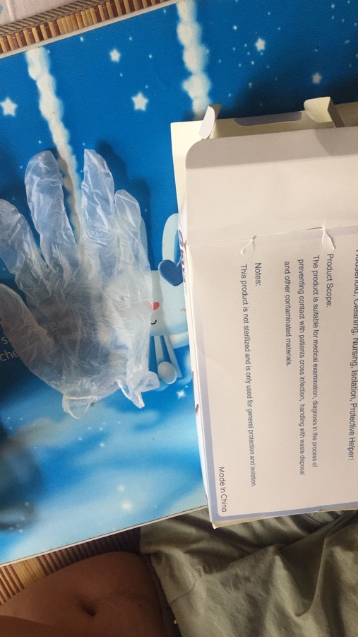 Pvc Gloves - Medium Size, 24cm Length | Blue Color, 0.15mm Thickness, 100 Pairs
