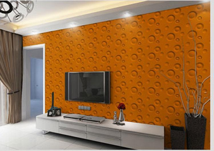 3d Living Room Wall Panel Plastic Cladding / Vinyl Cladding