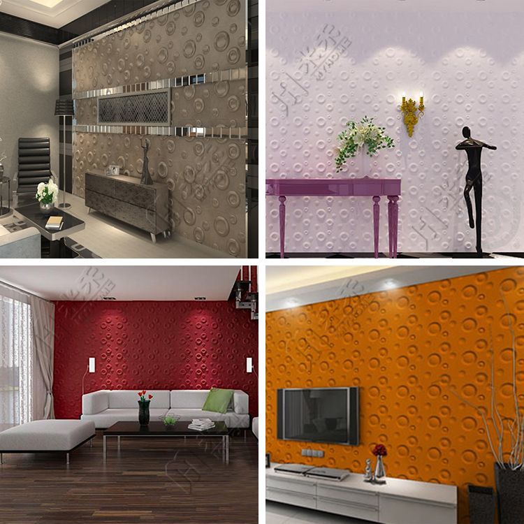 3d Living Room Wall Panel Plastic Cladding / Vinyl Cladding
