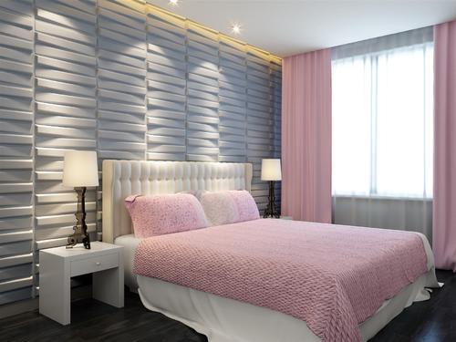 3d Bedroom Pvc Panel Plastic Cladding / Vinyl Cladding
