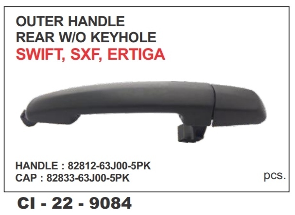 Outer Handle Rear w/o Keyhole Swift Ertiga - 4 Wheeler Compatibility | Includes Warranty for Reliable Performance and Easy Installation