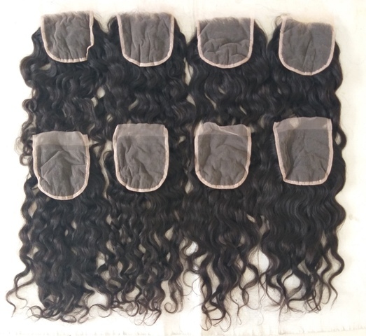 Raw Indian Curly Wavy Transparent Closure Best Hair Length: 14 Inch (In)