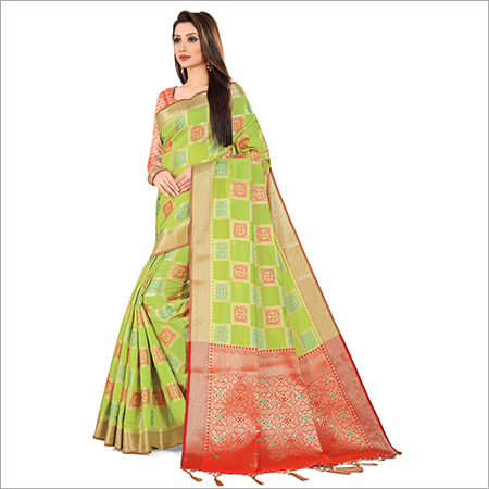 South Silk Saree - Georgette Material | Beautiful Texture, Heavy Embroidery, Breathable Quality, Soft Touch Surface, Matching Blouse Available