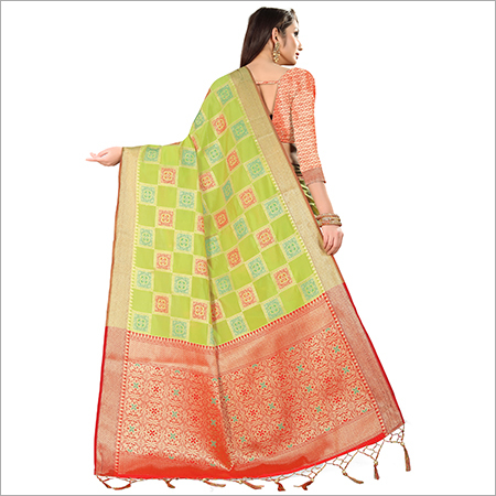 South Silk Saree - Georgette Material | Beautiful Texture, Heavy Embroidery, Breathable Quality, Soft Touch Surface, Matching Blouse Available