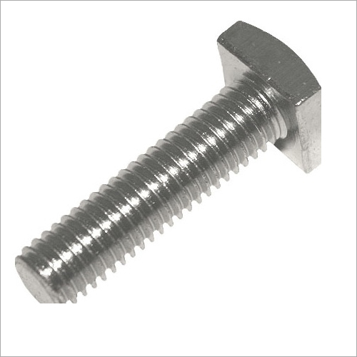 Steel Square Head Bolt - Grade 304, Various Sizes Available, Silver | Industrial and Commercial Use