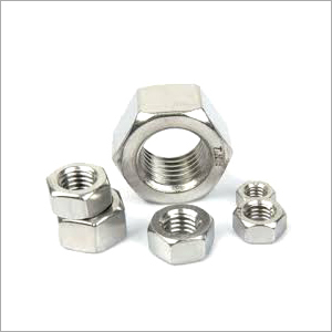Stainless Steel Nut - Various Sizes Available, Silver Color, Corrosion Resistant, Anti-Vibration Locking Capabilities, Industrial & Commercial Use