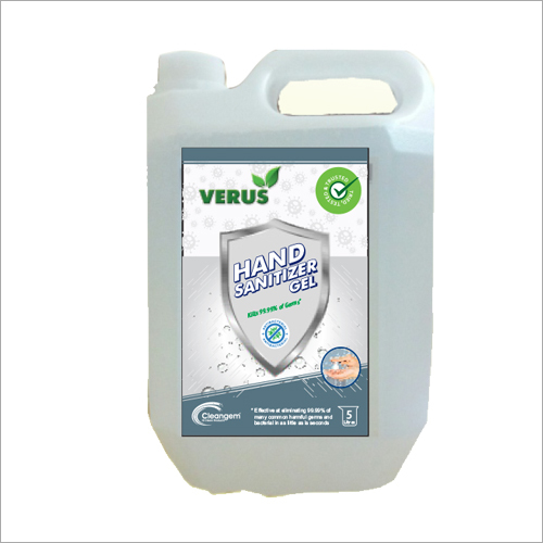 Hand Sanitizer Gel - Alcohol and Glycerin, 5 Liters Plastic Jug, Fragrance-Free Clear Gel, pH 5.5 - 6.5, 2-Year Shelf Life