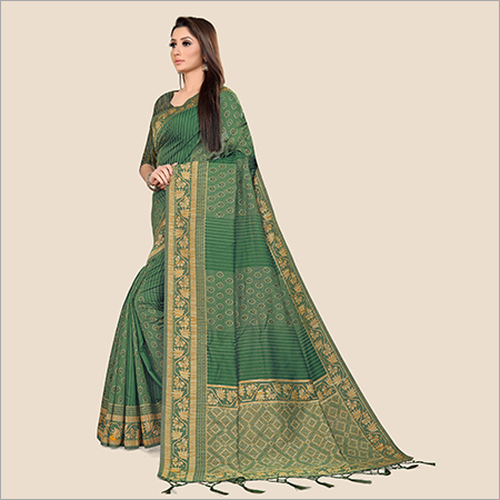 Cotton Silk Saree - Georgette Fabric | Elegant Draping, Lightweight Feel, Perfect For Festive Occasions And Formal Wear
