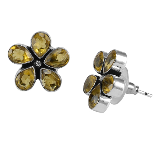 पीला क्वार्ट्ज इयररिंग Pg-122589 लिंग: महिलाएं