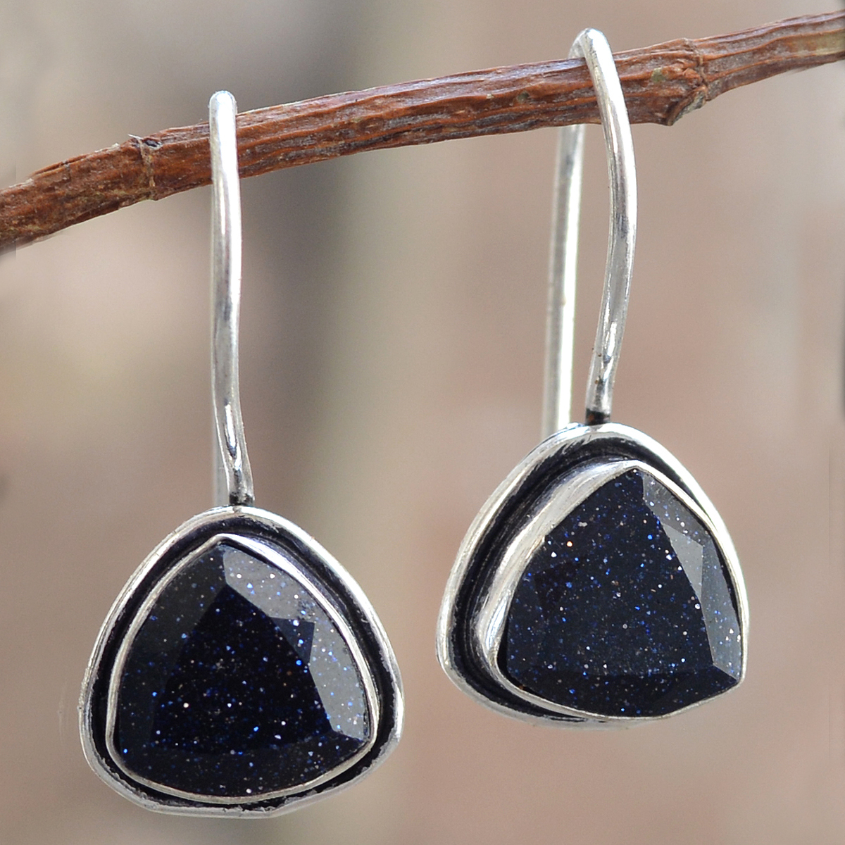 Silver Blue Sunstone Earrings - 10x10 Mm Stone Size, Dangle Design In Sterling Silver | Perfect For Engagements, Weddings, And Gift Giving