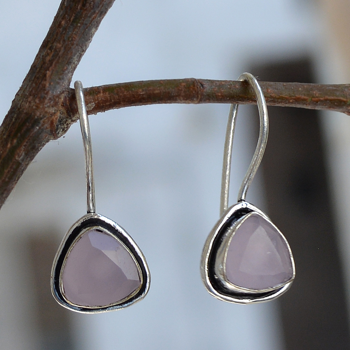 Rose Quartz Earring Pg-122593 Gender: Women
