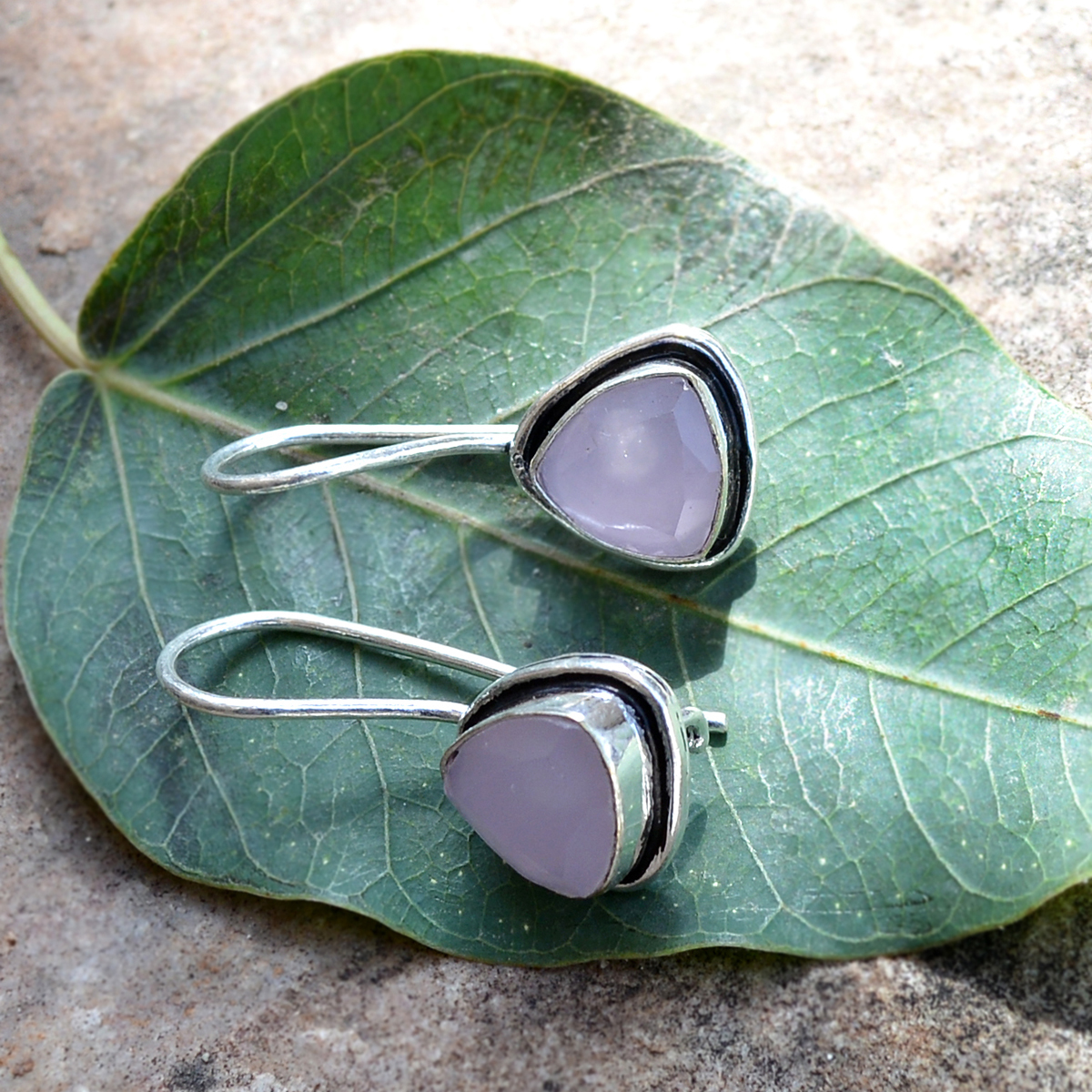 Rose Quartz Earring Pg-122593 Gender: Women