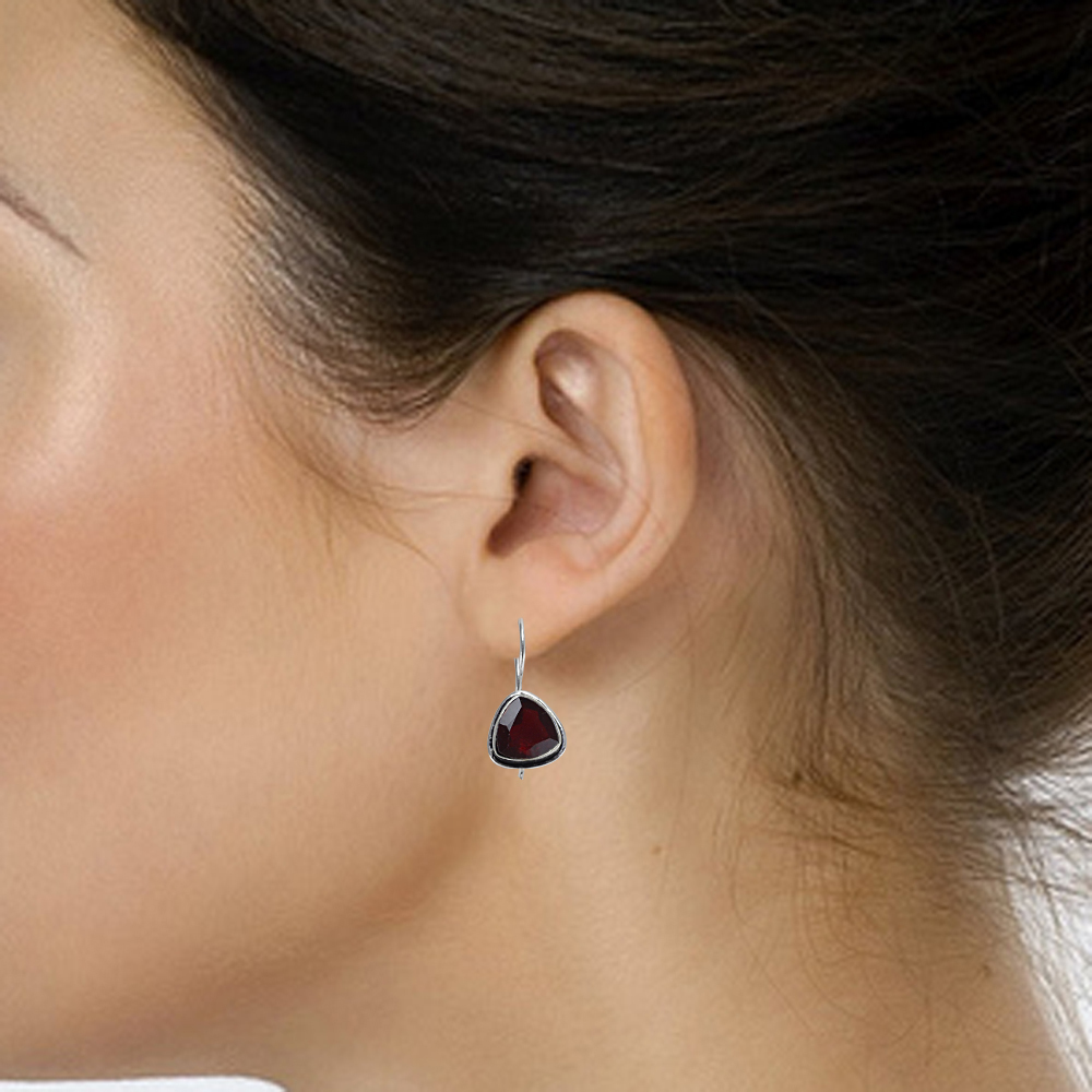 Red Quartz Earring Pg-122594 Gender: Women