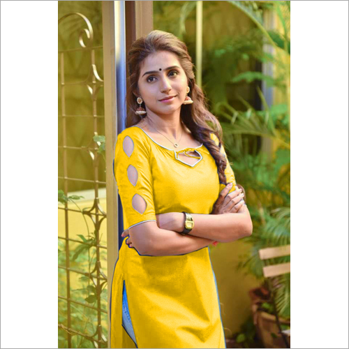 Yellow Ladies Designer Kurti