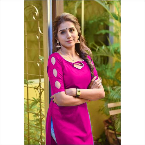 Yellow Ladies Designer Kurti