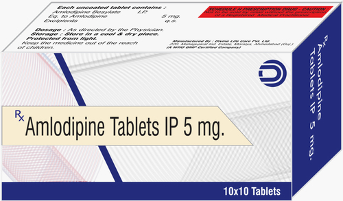 Amlodipine Tablets Ip 5 Mg - Drug Type: General Medicines