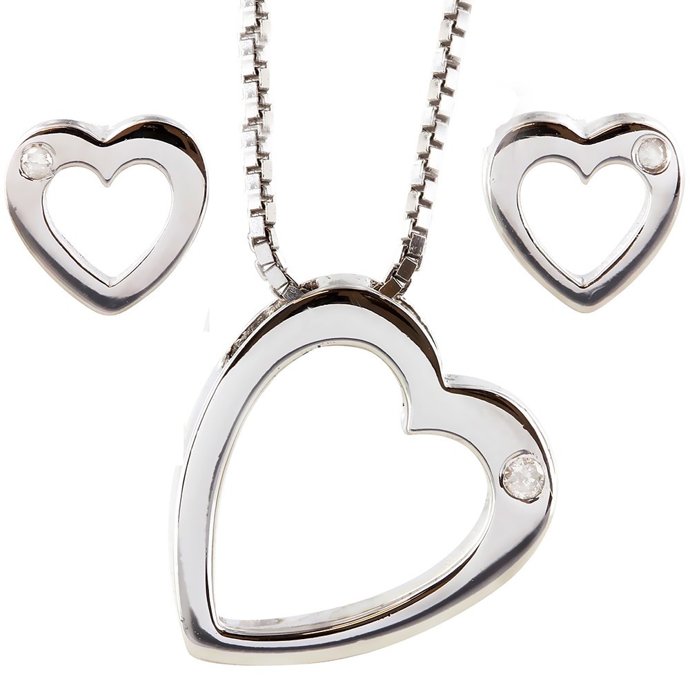 Silver Jewellery Pendant Earrings