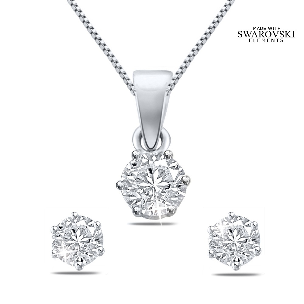 Silver Jewellery Pendant Earrings