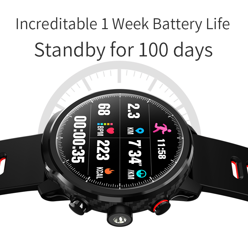 Red L5 Smart Watch Waterproof Men Bluetooth Android Wristband