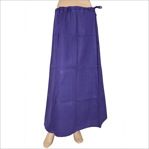 Plain Cotton Petticoat - Cotton, Washable, Blue | Suitable For All Seasons: Summer, Rainy, Spring, Winter, Classic Plain Design