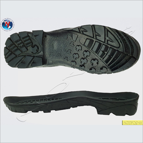 Non Slip Grooved Soles - PU Material, Black Color | Comfortable, Customized Design for Enhanced Footwear Traction