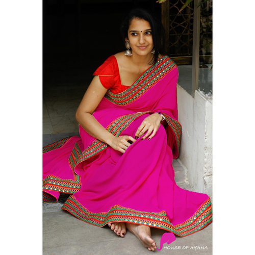 Casual Anaya Pink Saree