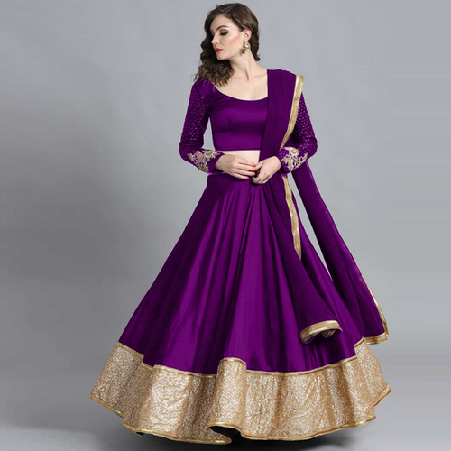 Purple Akshara Designer Anarkali Suit