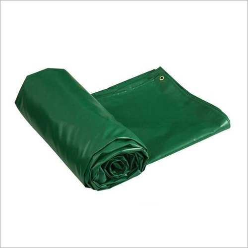 Pvc Coated Waterproof Tarpaulin - 250 Gsm, Green Color, Customized Design Type, Durable Plain-woven Texture