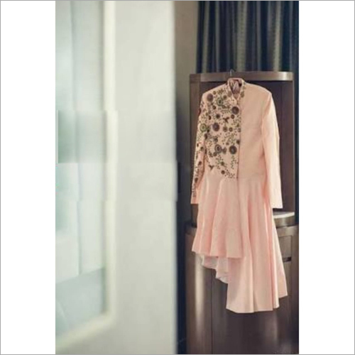 Ladies Fancy Kurti - Cotton Blend, Available Sizes M, L, XL, XXL, Pink Color, Long Sleeve, Embroidered Pattern | Quick Dry, Washable, No Fade, Dry Clean Only