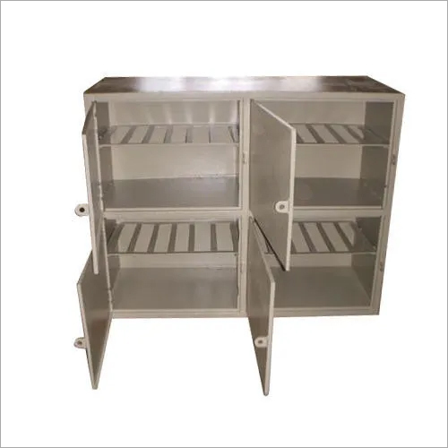 Stainless Steel Storage Cabinet - Durable & Easy To Clean, Machine Made Design with Twice the Storage Capacity for Safe Tool and Document Storage
