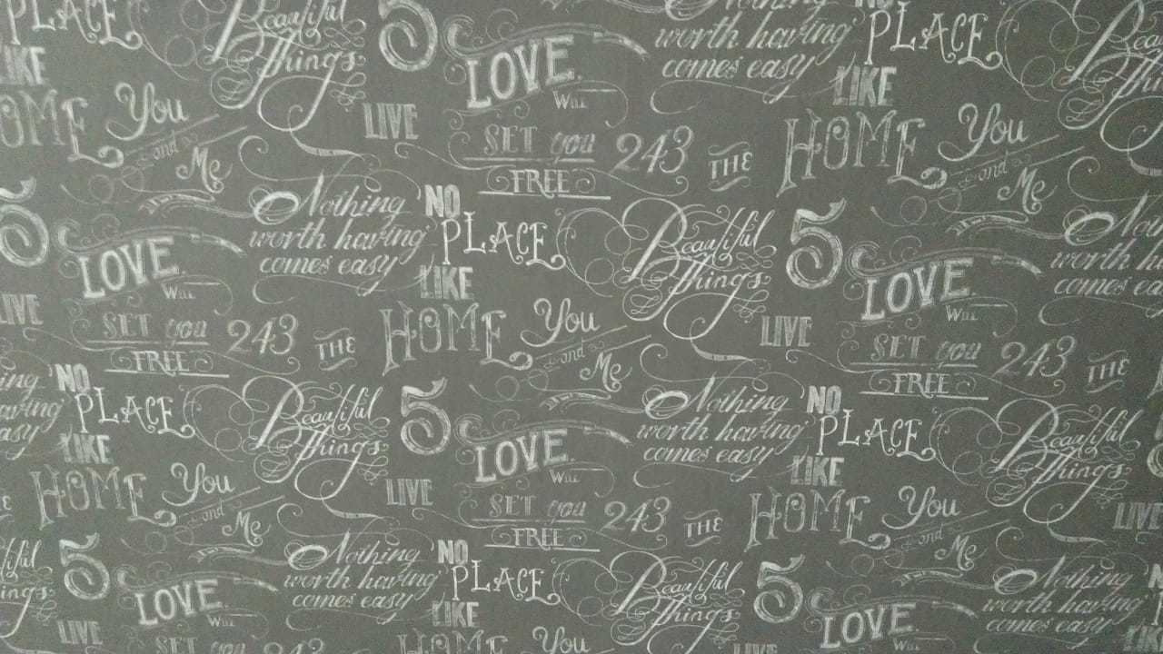 Decorative Text Wallpaper External Wall Materials