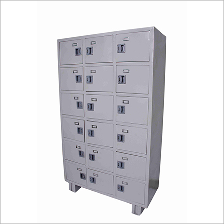 Stainless Steel Lockers - 46"x19"x78", Eighteen Individual Lockers with Powder Coated Finish, Modern Design for Secure Storage Solutions