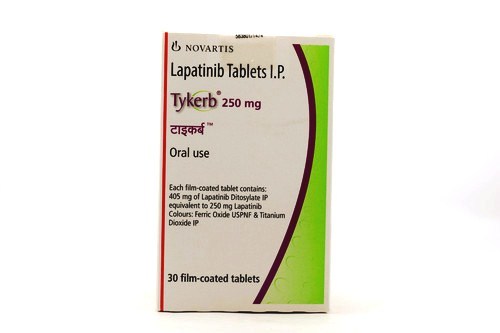  टाइकर्ब 250Mg टैबलेट (लापाटिनिब (250Mg) - ग्लैक्सो स्मिथक्लाइन फार्मास्यूटिकल्स लिमिटेड) सामग्री: लापाटिनिब 