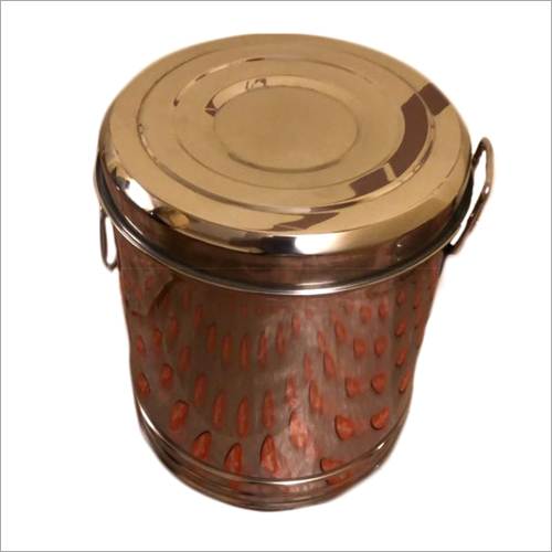 Zebraline Ration Storage Container - Rust-Resistant Polished Stainless Steel | Durable and Stylish Design for Optimal Food Safety