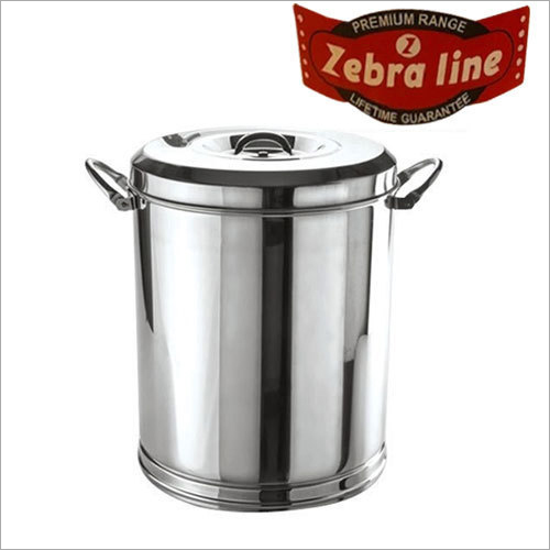 Stainless Steel Container - Rust Resistant, Polished Finish | Stainless Steel Material Grade 202, Zebra Line Design