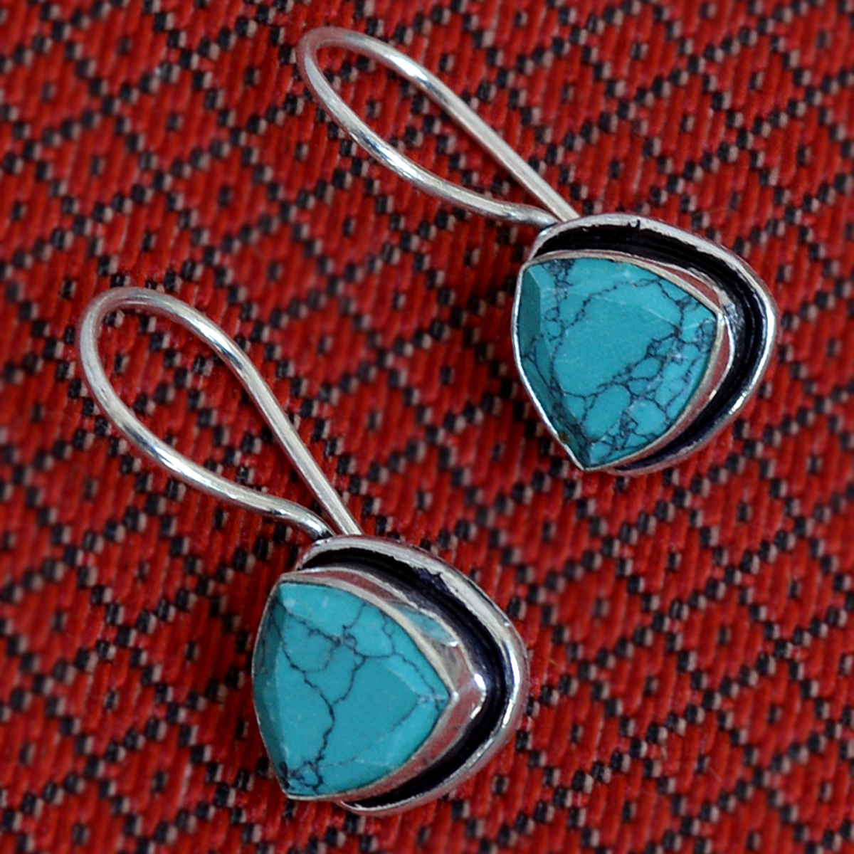 Manmade Turquoise Earring Pg-122596 Gender: Women