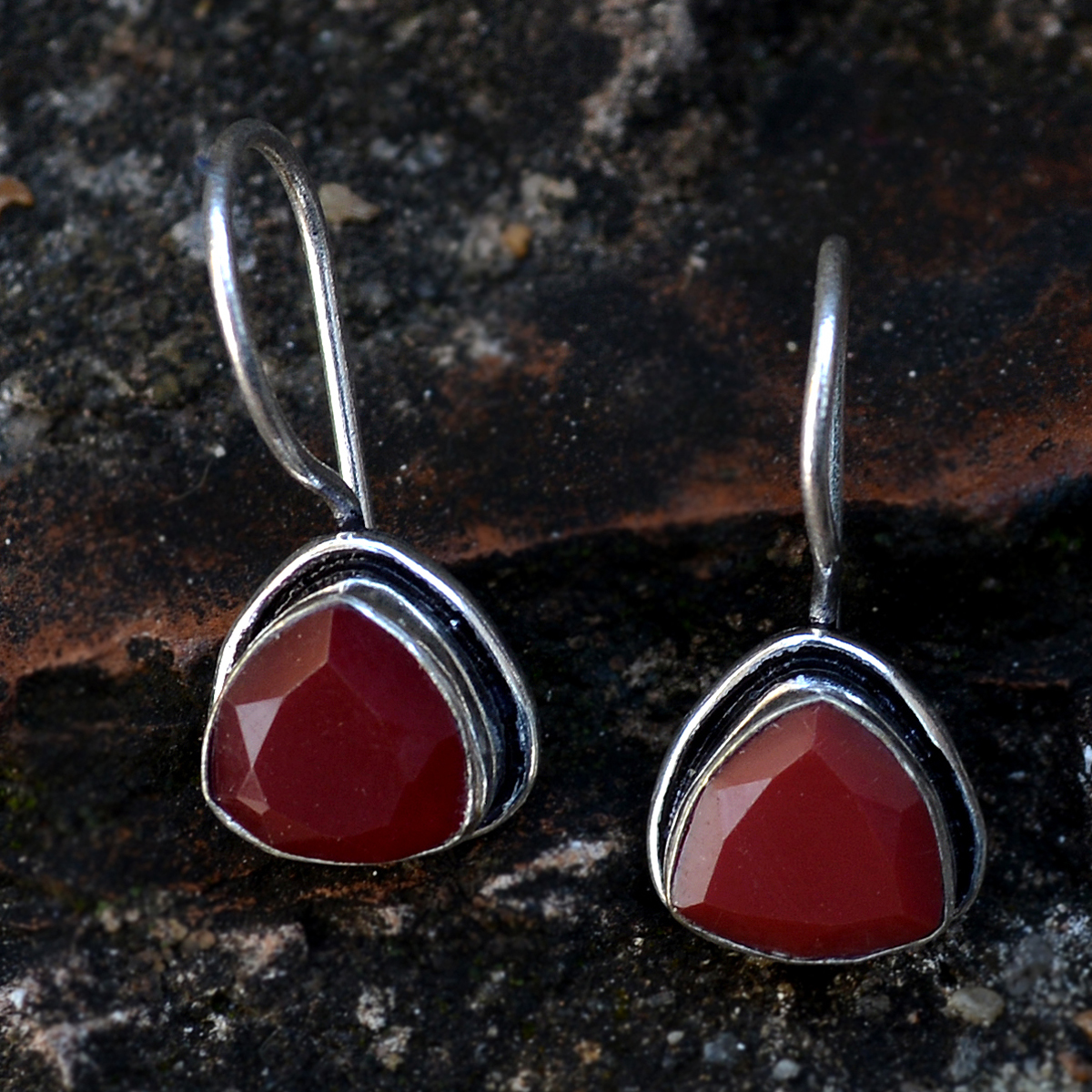 Garnet Quartz Earring Pg-122597 Gender: Women