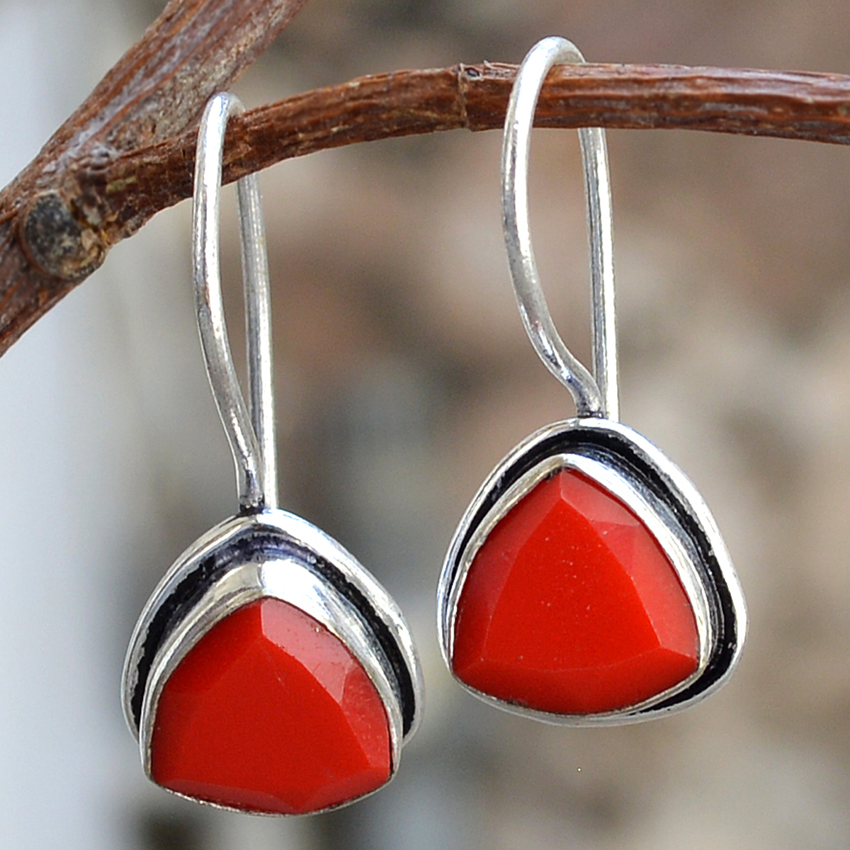 Red Quartz Earring Pg-122600 Gender: Women