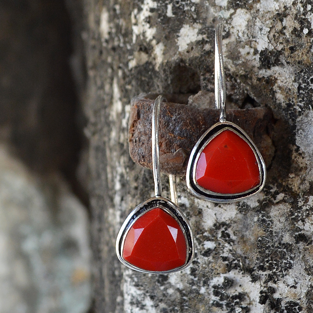Red Quartz Earring Pg-122600 Gender: Women