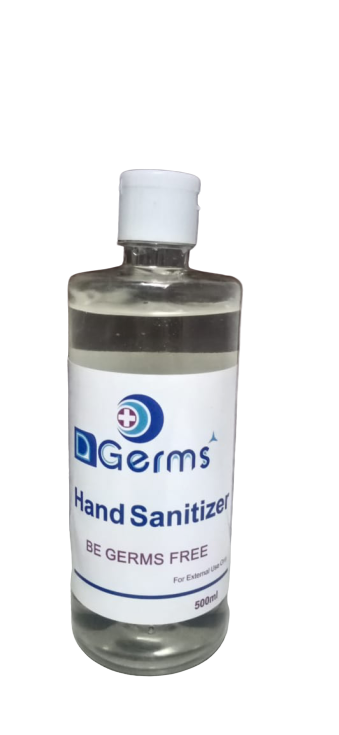 D Germs Hand Sanitizer Gel - Herbal Liquid Gel, 70% Isopropyl Alcohol, Transparent | Quick Drying, Non-stick Formula, Aloe Vera & Tea Tree Oil Infused, Kills 99.9% Germs