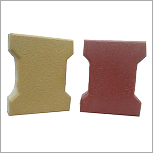 रेड एंड यलो आई शेप पेवर ब्लॉक