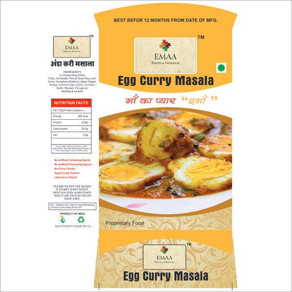 Egg Curry Masala - Powder Form, Hygienically Prepared With Quality Herbs For Authentic Restaurant-style Flavor