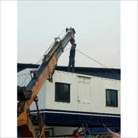 व्हाइट मॉड्यूलर स्टील पोर्टेबल केबिन